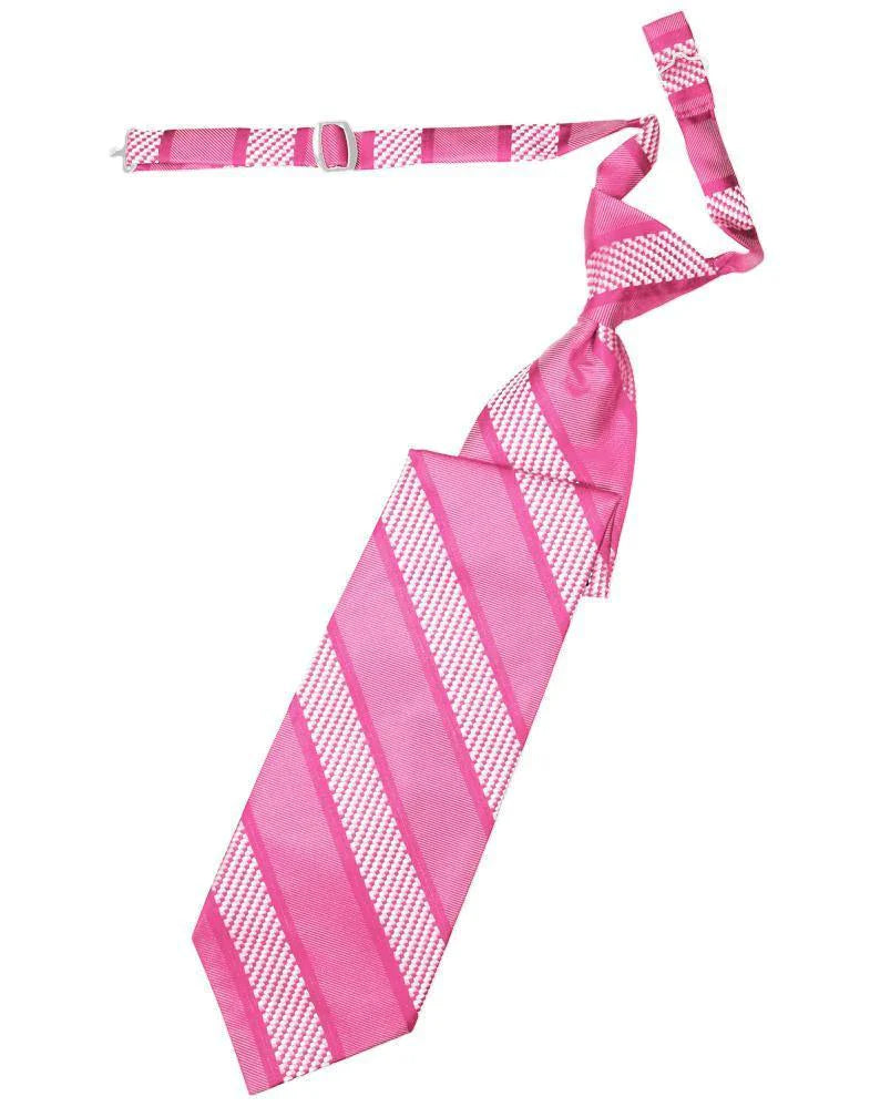 Venetian Stripe Necktie Pre-Tied-3